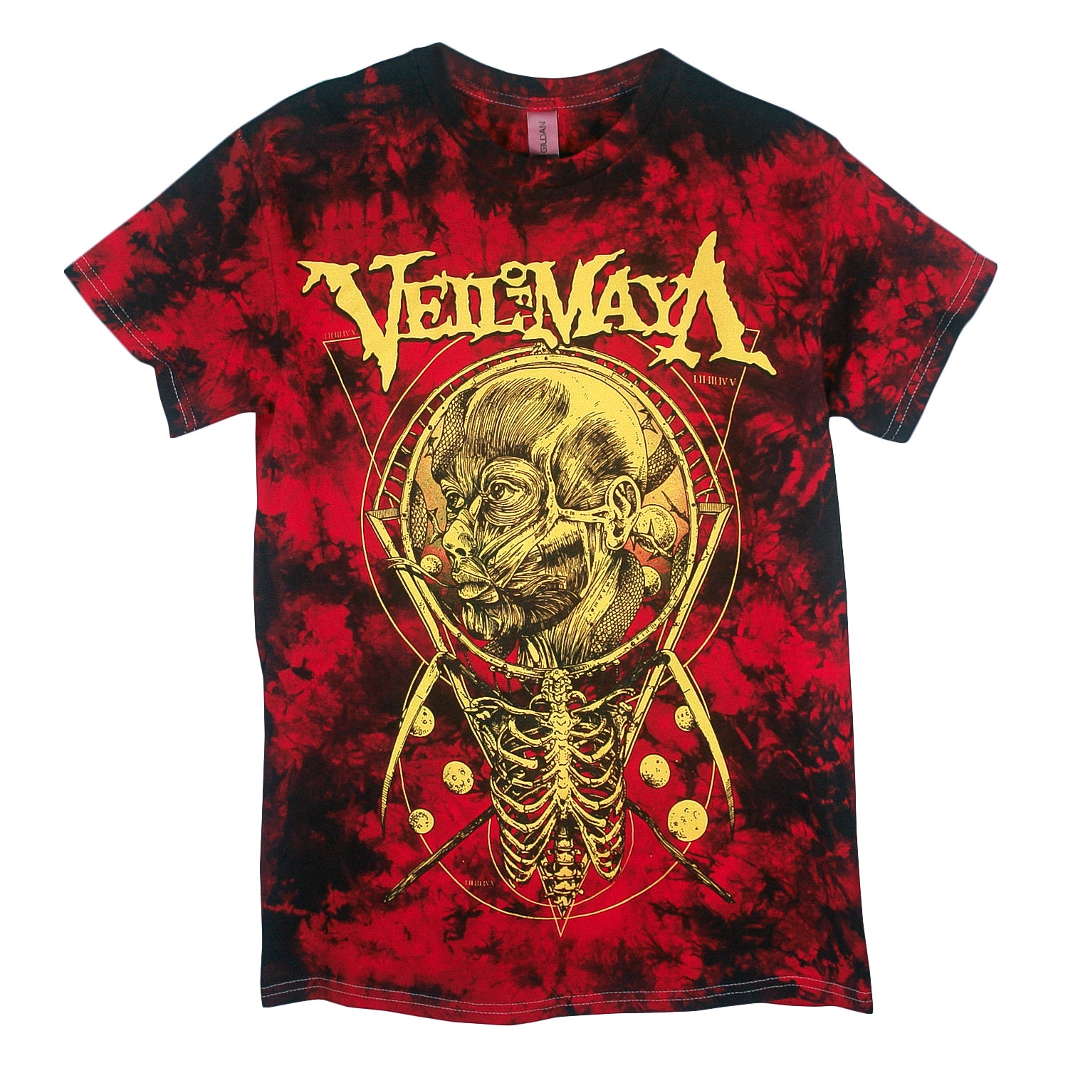 Skin Skull Red/Black Tie Dye – Veil of Maya