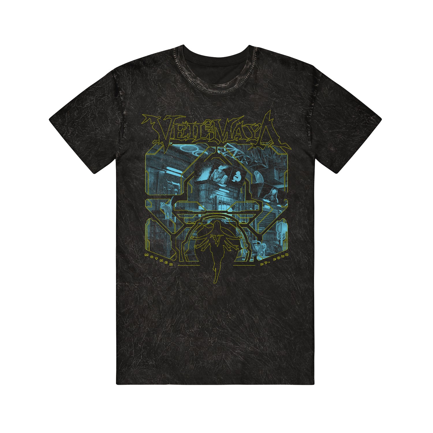 Cyber City Black Mineral Wash Tee